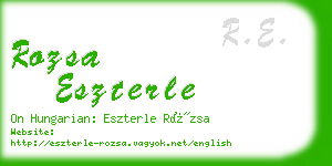 rozsa eszterle business card